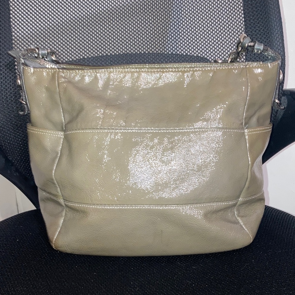 🌹4FER COACH MADISON CALF LEATHER OLIVE GREEN SHINY SATCHEL BAG. 2009 BUNDLE - Picture 7 of 14